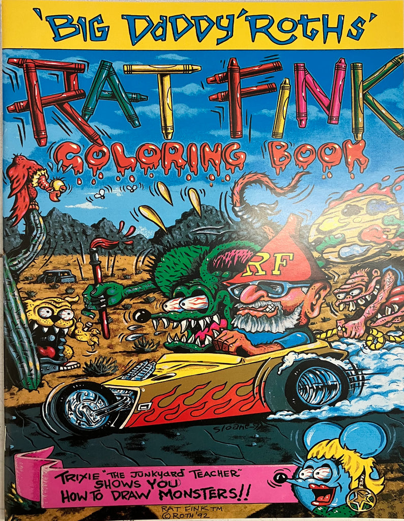 big daddy roth monsters Big Daddy" Roth's Rat Fink Coloring Book – Roth Metal Flake