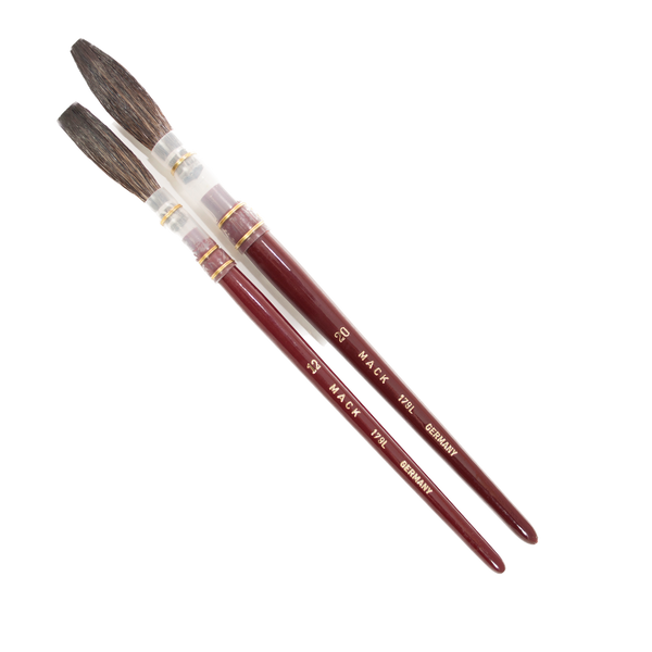 Mack Brush Brown Kazan Quill Red Handle 179L Series - Multiple