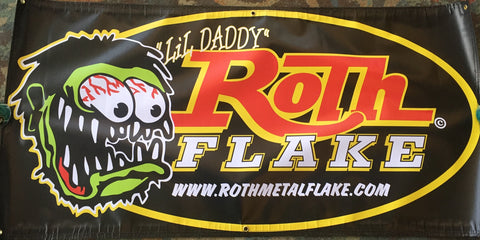 Roth Metal Flake Banner</br>4' x 2'